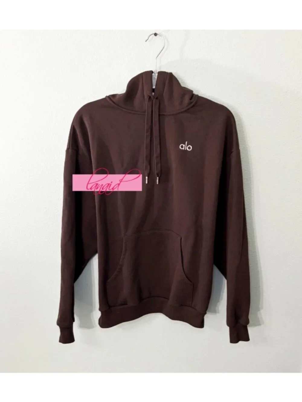 Alo Accolade Hoodie Espresso Hood Sweater Soft Oversized Hooded Sweatshirt XS